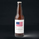 4:e juli Party BBQ Ölflaska Etikett<br><div class="desc">Patriotiskt öl flaska-märke med det vackra USA flagga. Dessa märken är det bästa sättet att fira det underbarare land i världen,  Förenta staterna.</div>