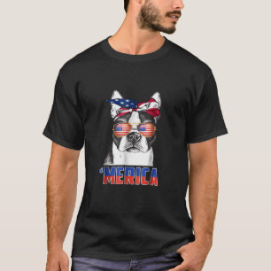 4:e juli Patriot Boston Terrier Hund älskare T Shirt