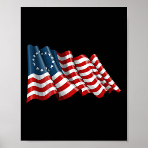 4:e juli Patriotic 13 Colonies Poster