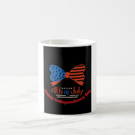 "4:e juli" Patriotic Bow Design Anpassningsbar Kaffemugg