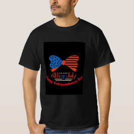 "4:e juli" Patriotic Bow Design Anpassningsbar T Shirt