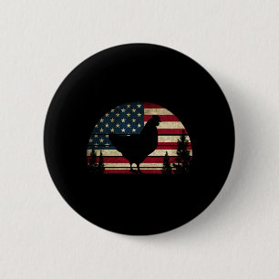 4:e juli Patriotic Chicken American USA flagga Ch Knapp