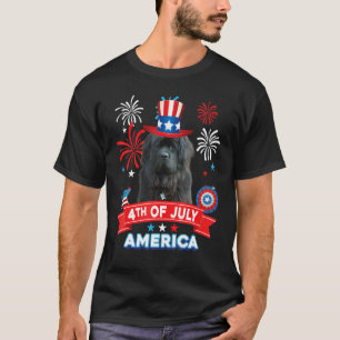 4:e juli Patriotic Day Newfoundland Hund Indepen T Shirt