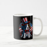 4:e juli: Patriotic English Pekare Hund US Flagga Kaffemugg<br><div class="desc">4:e juli: Patriotic English Pekare Hund US Flagga</div>