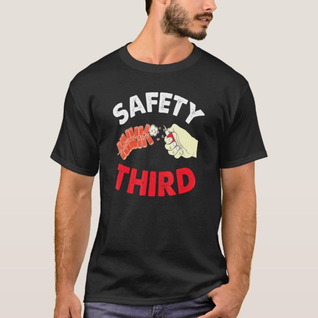 4:e juli Patriotic Fireworks Safety Third Firec T Shirt (Framsida)
