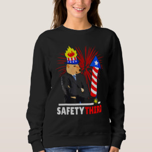4:e juli Patriotic Fireworks Safety Tredje Cheem T Shirt