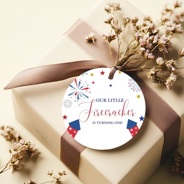 4:e juli Patriotic födelsedagsfest Gåvor Etiketter (Skapare uppladdad)