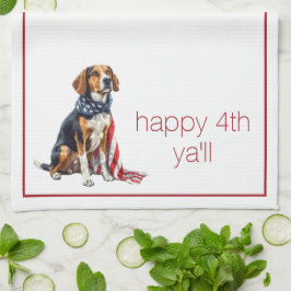 4:e juli Patriotic Hound-Personlig Kökshandduk