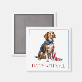 4:e juli Patriotic Hound-Personlig Magnet