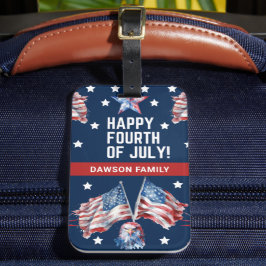4:e juli Patriotic Personlig Bagagebricka