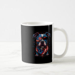 4:e juli Patriotic Stafford Bull Terrier D Kaffemugg