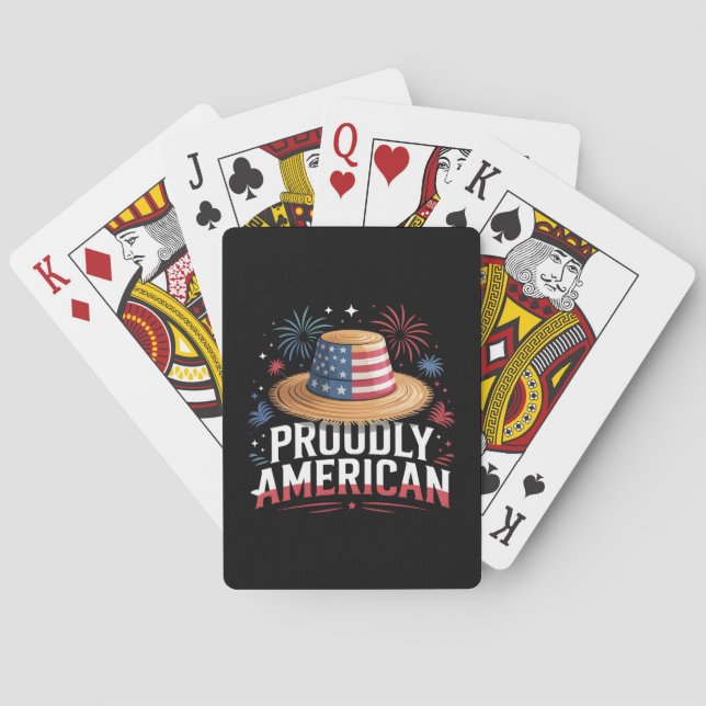 4:e juli Patriotic - stolt amerikansk Casinokort (Baksidan)