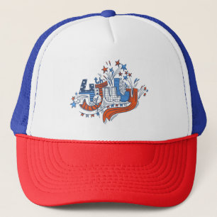 4:e juli Patriotic Truckerkeps