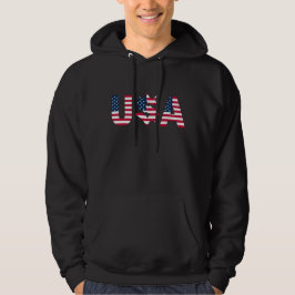 4:e juli patriotic USA america flagga star party Hoodie