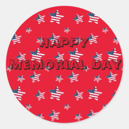 4:e juli patriotic USA america flagga star party Runt Klistermärke