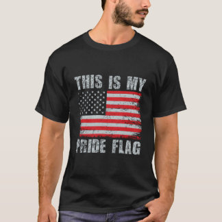 4:e juli patriotisk detta är min stolthetsflagga U T Shirt