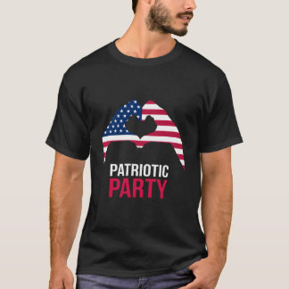 4:e juli patriotisk py Amerika USA flagga T Shirt