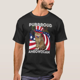 4:e juli: Patriotiska kattfyrverkerier med USA fla T Shirt