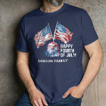 4:e juli: Personlig för vattenfärg T Shirt<br><div class="desc">personligen Watercolor Family Namn,  4:e juli,  design. Matchande produkter finns i 4:e juli Watercolor Collection.</div>