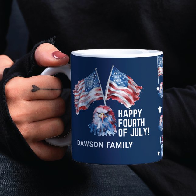 4:e juli-Personligen Patriotic Mugg (Skapare uppladdad)