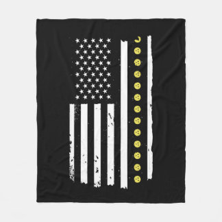 4:e juli Pickleball Patriotic Flagga Gifts Fleecefilt