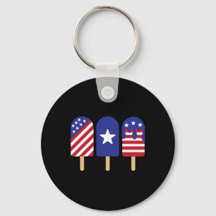 4:e juli Popsicle American Flagga Patriotic Summe Nyckelring