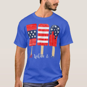 4:e juli Popsicle Red White & Coola American Flagg T Shirt
