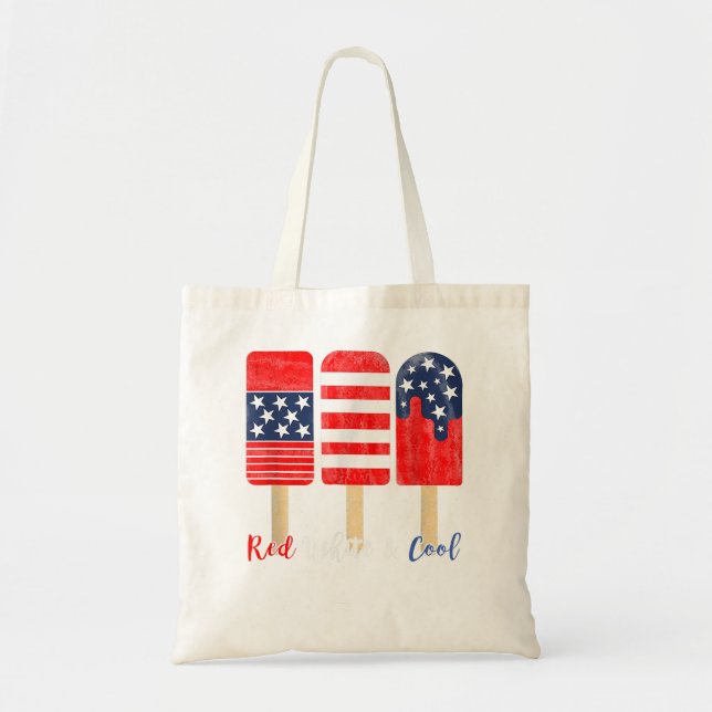 4:e juli Popsicle Red White & Coola American Flagg Tygkasse (Framsidan)