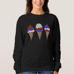 4:e juli Popsicle Rött vitt blått American Flagga T Shirt