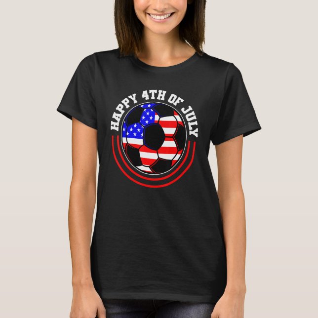 4:e juli: Pridet "Ball Patriotic", amerikanskt F T Shirt (Framsida)