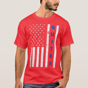 4:e juli: Proud American Flagga Music Gui T Shirt