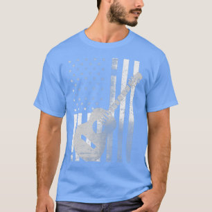 4:e juli: Proud American Flagga Music Gui T Shirt