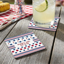 4:e Juli Röd Vit & Blå Patriotisk