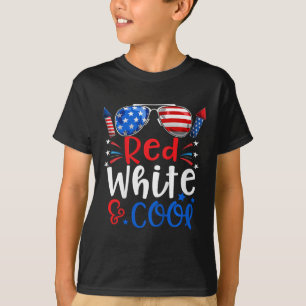 4:e juli Röda vita och Coola patriotiska pojkar T Shirt