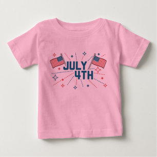 4:e juli Rosa Småbarn T-skjortan T Shirt