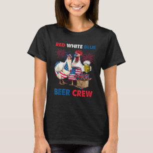4:e juli Rött vitt blått nötköttskycklingar USA F T Shirt