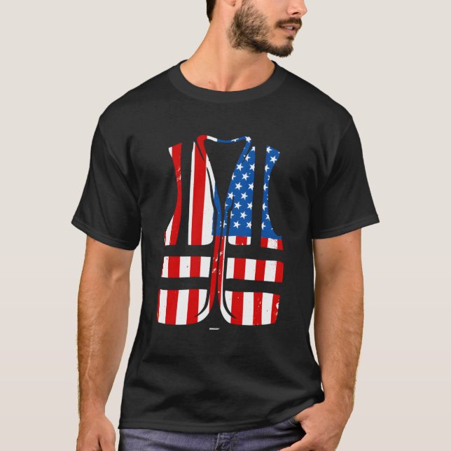 4:e juli: Samarbetare Swagazon Associate USA Safet T Shirt (Framsida)