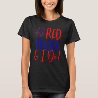 4:e Juli Sängvätning Röd Vit & Jag Gör T Shirt