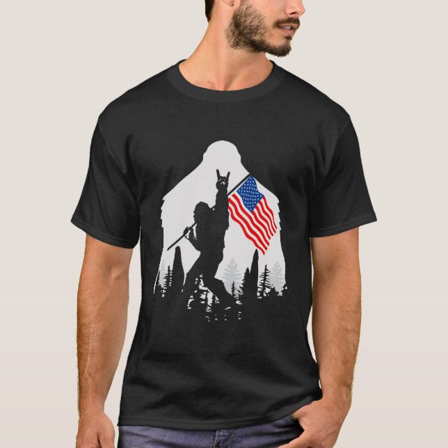4:e juli: Shirt Bigfoot Sasquatch Förenta staterna T (Framsida)