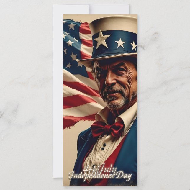 4:e juli - Självständighetsanda Inbjudningar (Framsida)