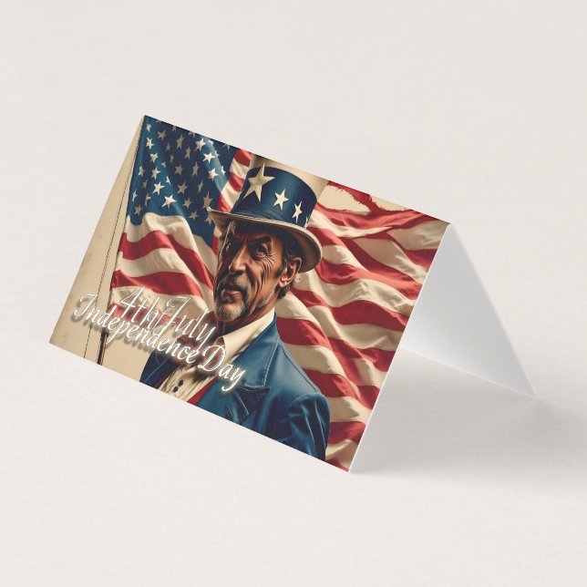 4:e juli - Självständighetsanda Kort (Framsida)