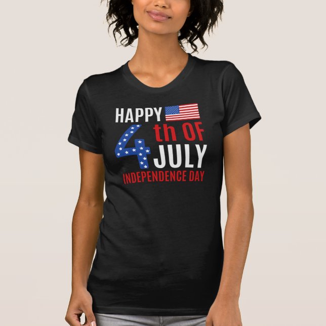 4:e juli självständighetsdag T-shirt (Framsida)