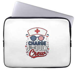 4:e juli Sjuksköterska Besättning Patriotisk Medic Laptop Fodral