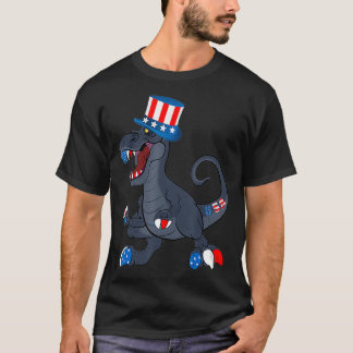 4:e juli-skeppet med starkt patriotiskt mönster t shirt