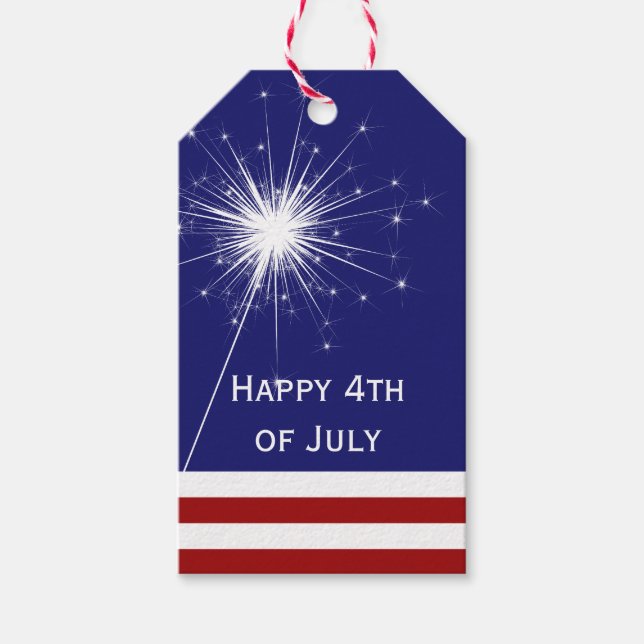 4:e juli Sparkler Märkre 3 Presentetikett (Framsidan)
