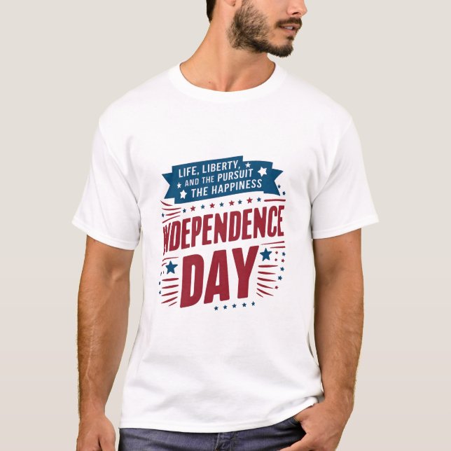 4:e juli speciell,USA Independence day T Shirt (Framsida)