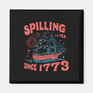 4:e juli Spilla Teet Sedan 1773 Rolig Retro Magnet