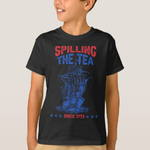 4:e Juli Spillar Te Sidan 1773 Rolig Retro T Shirt