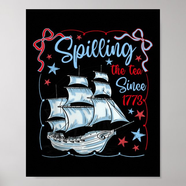 4:e juli Spiller Te Sidan 1773 Coquette R Poster (Framsidan)