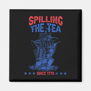 4:e juli Spiller Te Sidan 1773 Rolig Retro Magnet
